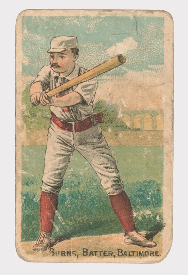 Baltimore Orioles Antique Baseball Card print Oyster Burns Outfielder - Image 2