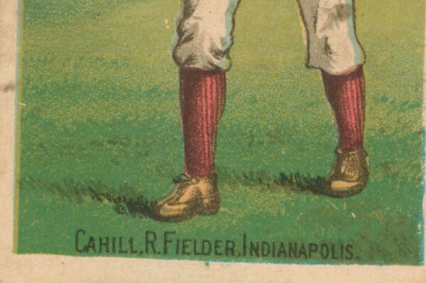 Indianapolis Hoosiers Antique baseball Ccard print John Cahill Rightfield - Image 3