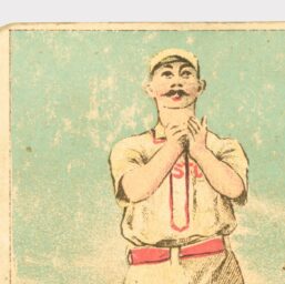 Boston Beaneaters Dick Johnston Centerfield Antique baseball card print 1887