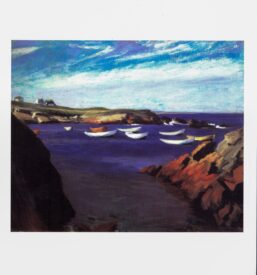 Vintage "The Dories, Ogunquit" Edward Hopper [1914] Recovered print from old orphaned art book
