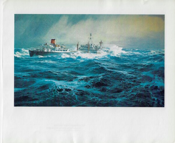 Vintage book page maritime print "Full load of crude" Carl Evers - Image 2