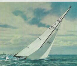 Yacht Courageous Vintage book page maritime print Carl G. Evers Winning the America Cup 1974