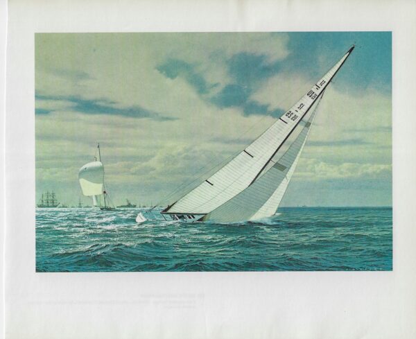 Yacht Courageous Vintage book page maritime print Carl G. Evers Winning the America Cup 1974 - Image 2