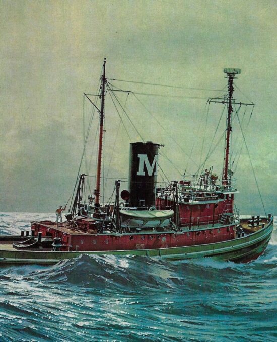 Vintage book print “Edmund J. Moran” Carl G. Evers Deepsea Tugboat
