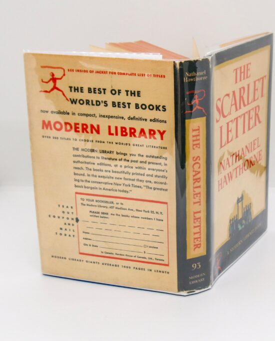 Nathaniel Hawthorne “The Scarlet Letter” 1960 Cloth bound vintage Modern Library in original dust jacket