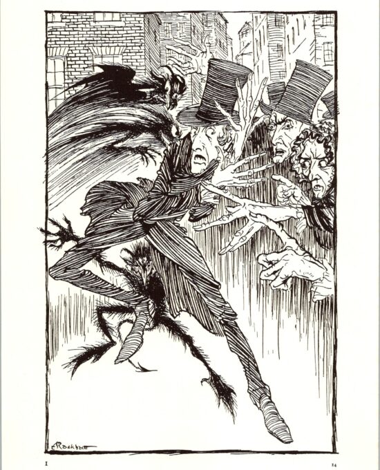 Edgar Allan Poe artwork “The Imp of the Perverse” by Arthur Rackham Vintage book page FREE SHIPPING