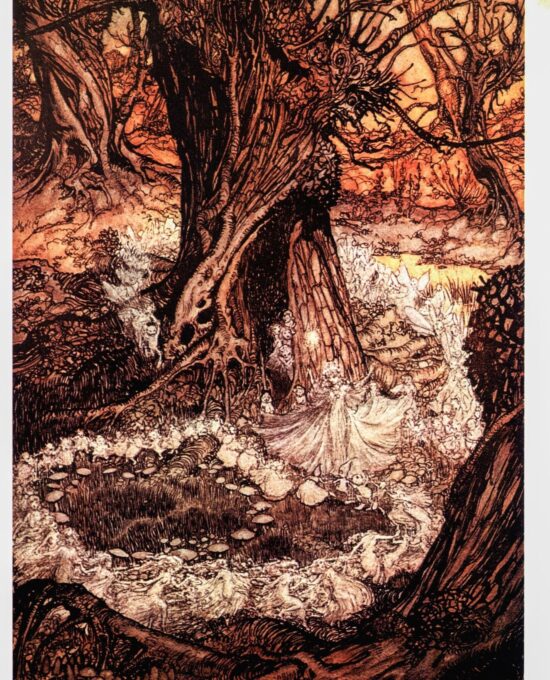 A Midsummer Night’s Dream Arthur Rackham artwork Vintage art book page FREE SHIPPING