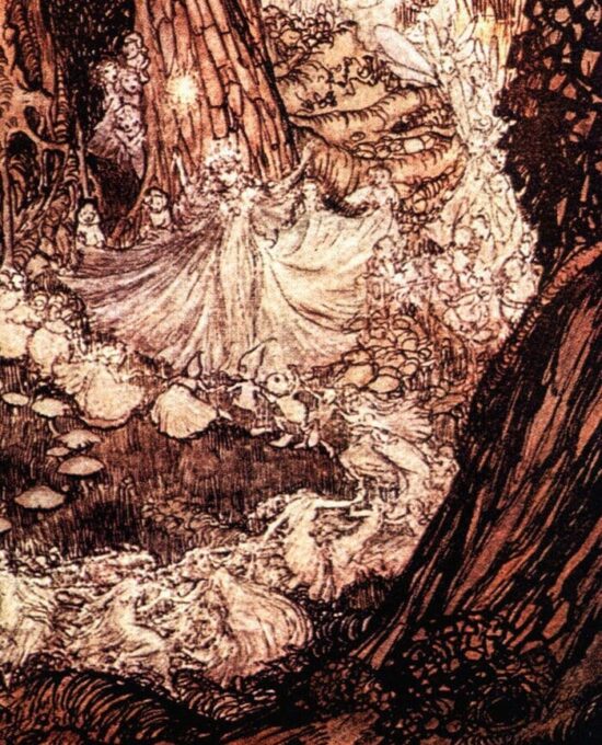 A Midsummer Night’s Dream Arthur Rackham artwork Vintage art book page FREE SHIPPING