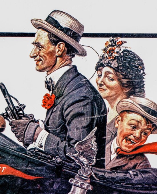 Norman Rockwell “The Open Road” & “A Dog’s Day” Oversized 2-sided vintage art book page