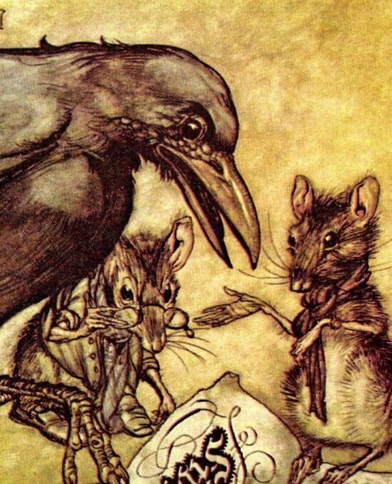 Arthur Rackham Vintage 2-sided art book page “Preposterous!” & “…filling his stocking.” Kensington Gardens FREE SHIPPING