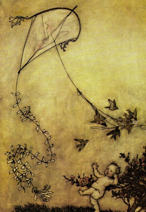 Arthur Rackham Vintage 2-sided art book page "[he] put his case before Simon Caw..." & "Do it again!" Kensington Gardens FREE SHIPPING - Image 3