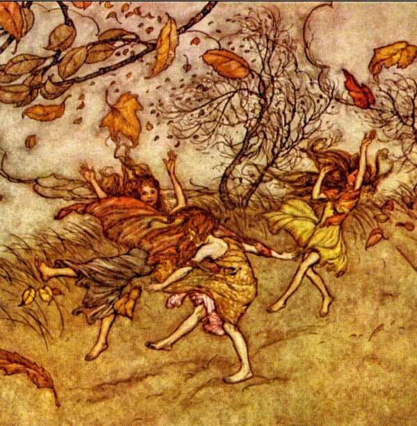 Arthur Rackham Vintage 2-sided fairy tale art book page "...a keen sense of fun" & "The Hump [on the] Broad Walk" Peter Pan FREE SHIPPING - Image 3