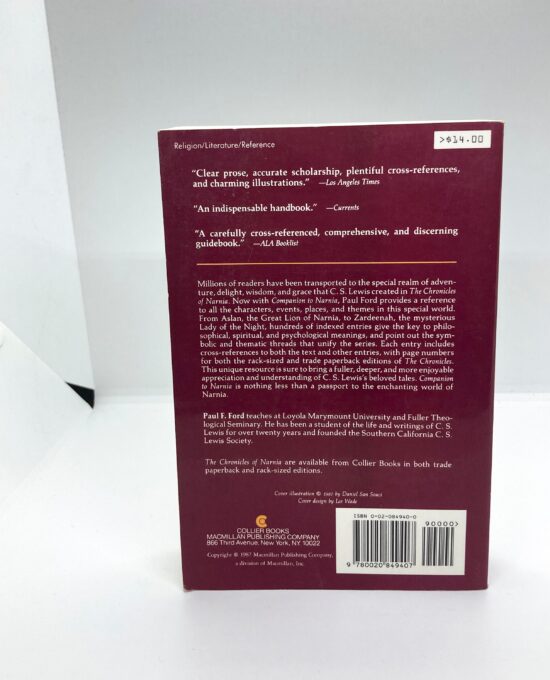Companion to Narnia c.1986 Foreword by Madeleine L’Engle Vintage trade-paperback dictionary style reference