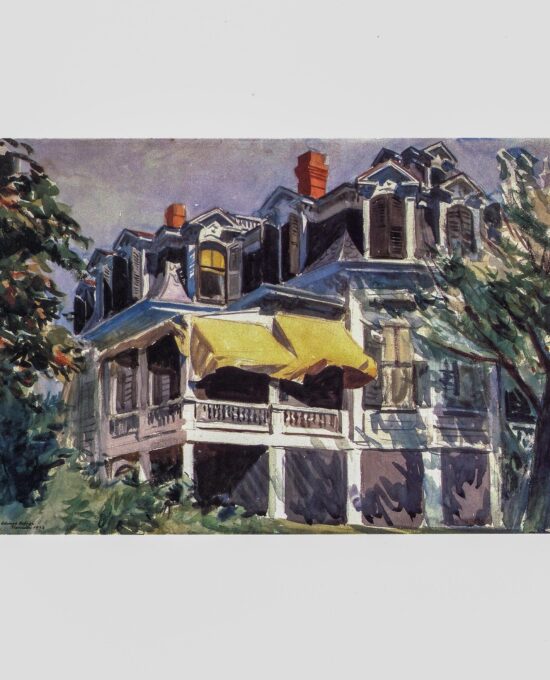 Edward Hopper vintage print “The Mansard Roof” [1923] Art book page