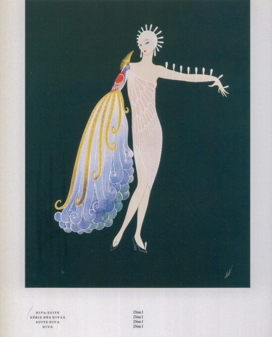 Vintage Fashion art book page “Diva I” from Diva Suite 10 x 13 1/2″ Heavy satin finish art paper