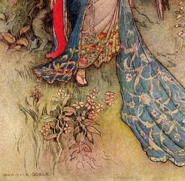 From Chaucer's Works "Canacee and the Falcon" Vintage illustration by Warwick Goble - Image 2