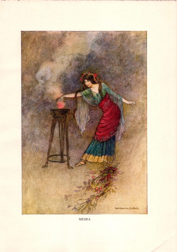 From Chaucer's Works "Medea" Vintage illustration by Warwick Goble - Image 3