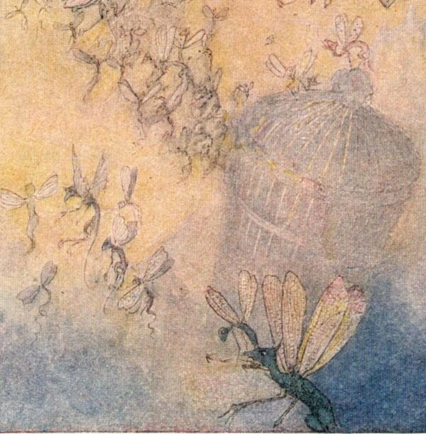 From Chaucer's Works "There I Could See Winged Wonders Fly" Vintage illustration by Warwick Goble - Image 2