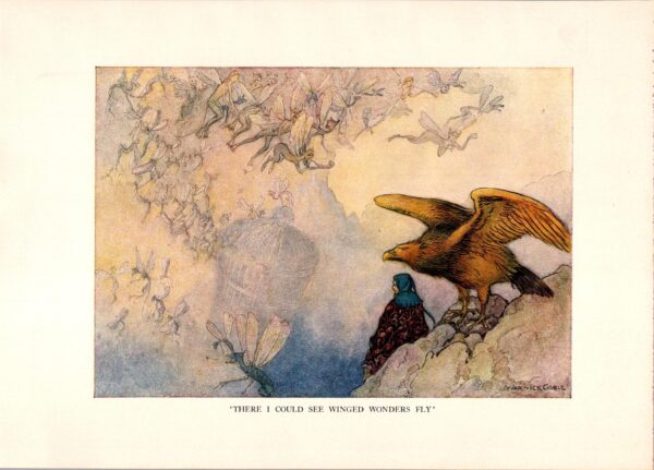 From Chaucer's Works "There I Could See Winged Wonders Fly" Vintage illustration by Warwick Goble - Image 3