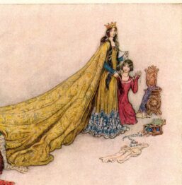 From Chaucer's Works "Griselda Robed in Cloth of Gold" Vintage illustration by Warwick Goble
