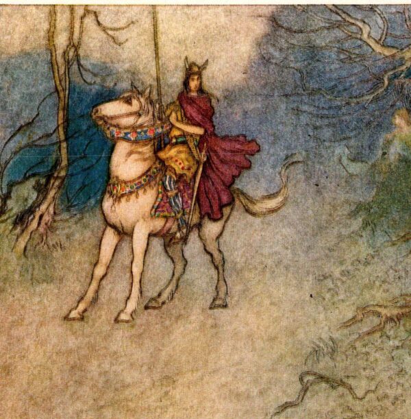 From Chaucer's Works "The Knight and the Old Woman" Vintage illustration by Warwick Goble - Image 3