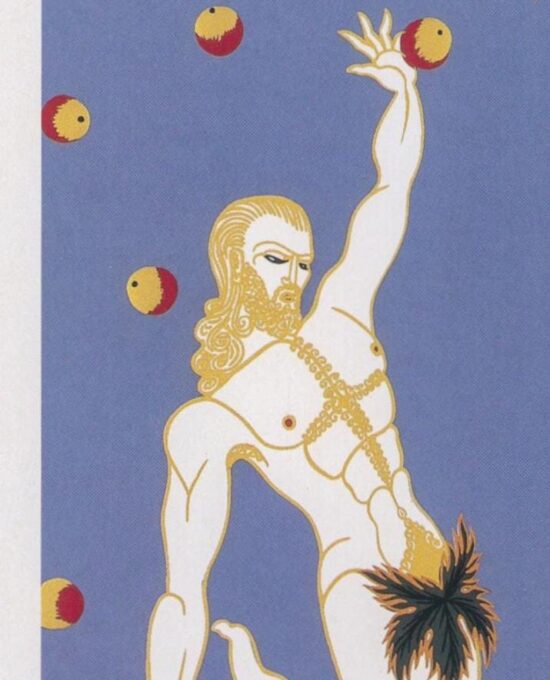 Vintage Fantasy/Fashion art book page “Adam and Eve” Measures 10 x 13 1/2″ Heavy satin finish paper