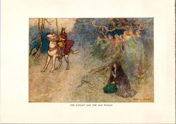 From Chaucer's Works "The Knight and the Old Woman" Vintage illustration by Warwick Goble - Image 4