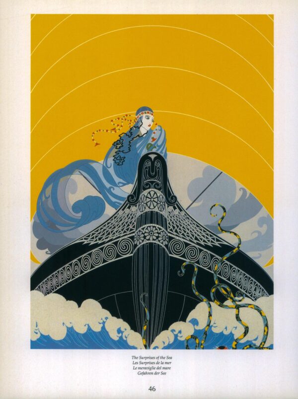 Vintage Fantasy/Fashion art book page "The Surprises of the Sea" Measures 10 x 13 1/2" Heavy satin finish paper - Image 2