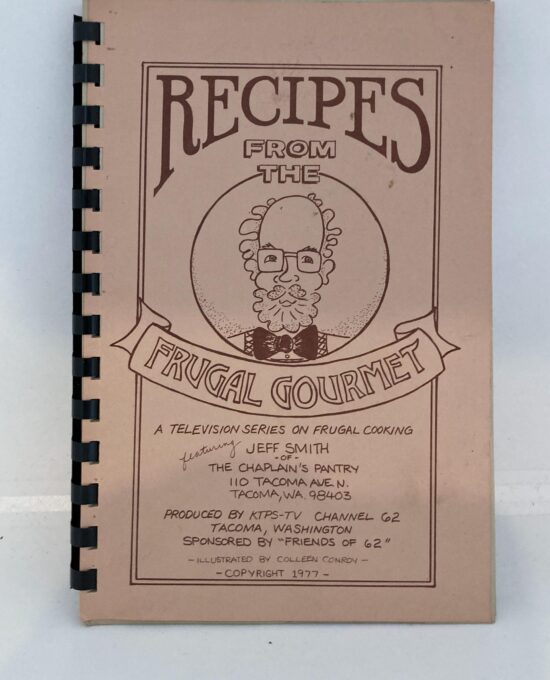 Recipes from the Frugal Gourmet Television Show 1977 Comb-bound 78 page cookbook