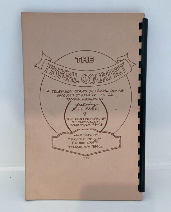 Recipes from the Frugal Gourmet Television Show 1977 Comb-bound 78 page cookbook