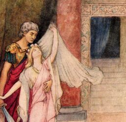 Chaucer's Works "Virginius and Virginia" Vintage illustration by Warwick Goble 1930s