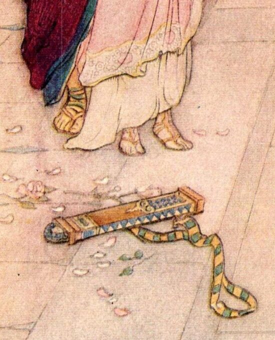 Chaucer’s Works “Virginius and Virginia” Vintage illustration by Warwick Goble 1930s