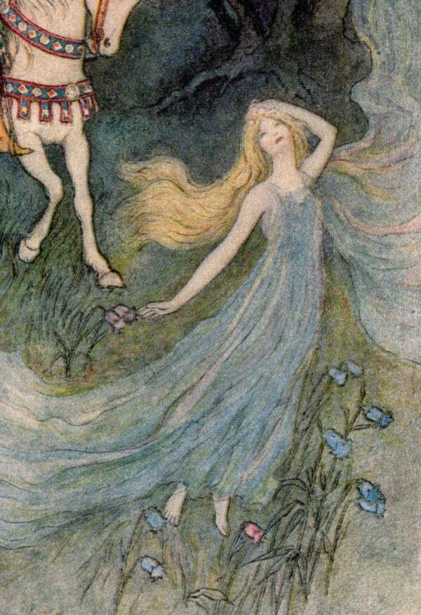 From Chaucer's Works "An Elf Queen I Verily Love" Vintage illustration by Warwick Goble 1930s - Image 2