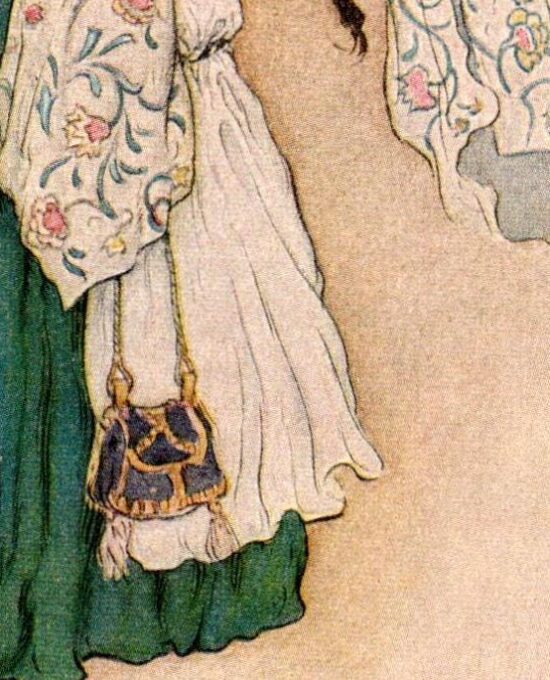From Chaucer’s Works “Allison” Vintage illustration by Warwick Goble 1930s
