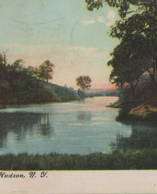 Hudson NY Lake Under Hill Postcard [1909] Posted Hudson to Salem New York A3