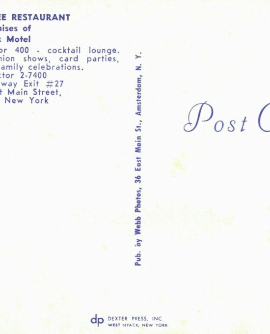 Mohawk Teepee Restaurant postcard c.1963 Unposted Amsterdam New York B1