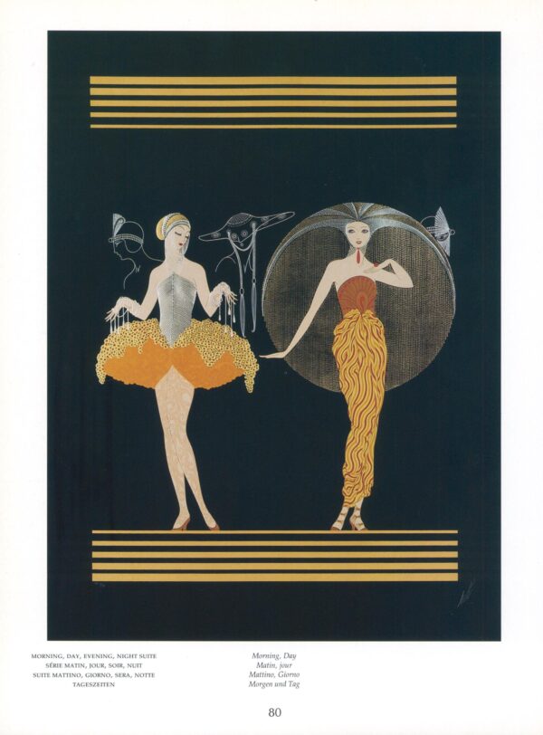 Vintage Art Deco art book page "Morning, Day" 10 x 13 1/2" Vintage satin paper art print - Image 3