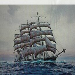 On the Australian run Vintage art book page maritime print Carl G. Evers