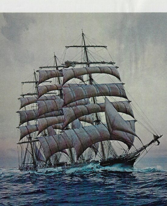 On the Australian run Vintage art book page maritime print Carl G. Evers