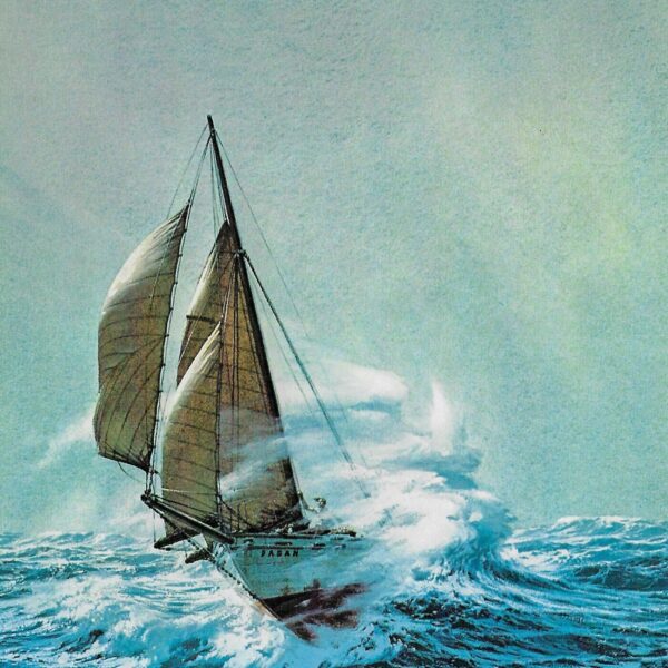 Vintage book page print "Desperate Voyage" Carl G. Evers circa 1972 - Image 2