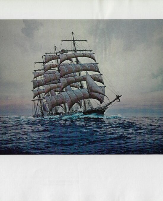 On the Australian run Vintage art book page maritime print Carl G. Evers