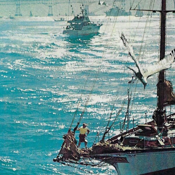 Vintage book page print "Chesapeake Bay" Carl G. Evers circe 1972 - Image 2
