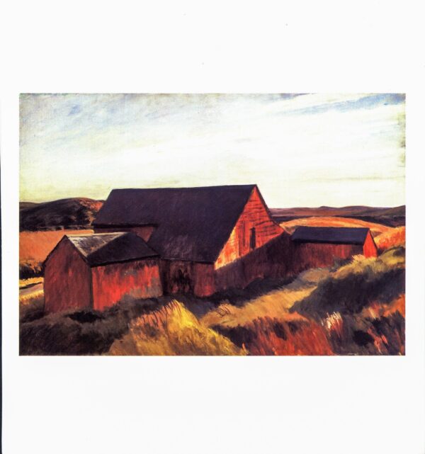 Dad Gifts Edward Hopper "Cobb's Barns, South Truro" [1930-33] 40+ year old vintage art book page
