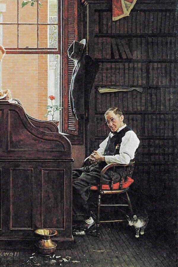 Norman Rockwell Vintage art book page "Marriage License" June 1955 - Image 3