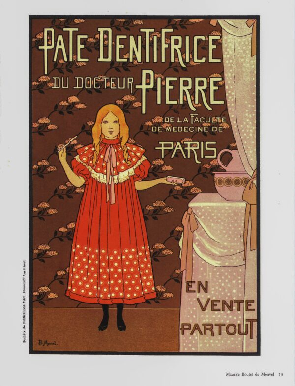Victorian poster Maurice Boutet de Monvel toothpaste ad - Image 2