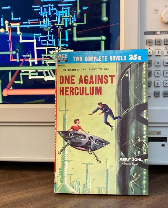 Ace “Double” Secret of the Lost Race & One Against Herculum c.1959 Vintage sci fi paperback book