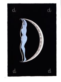 Erte The Alphabet series "C" & "D" 1977 vintage art print