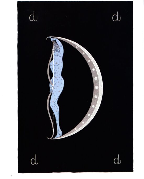 Erte The Alphabet series “C” & “D” 1977 vintage art print