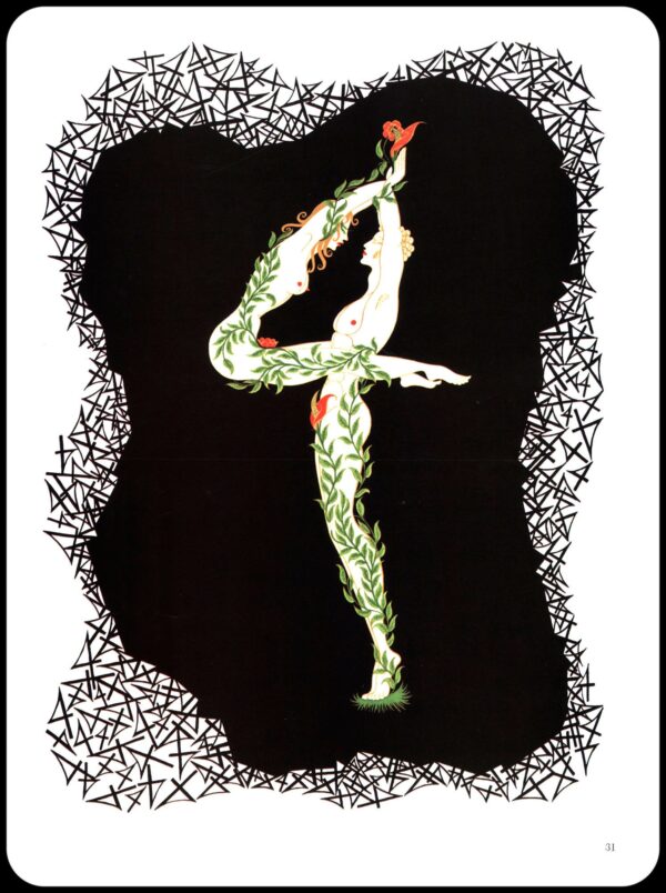 Erte Classic Art Deco Print "Four" & "Five" 1968 The Numerals series vintage print - Image 2