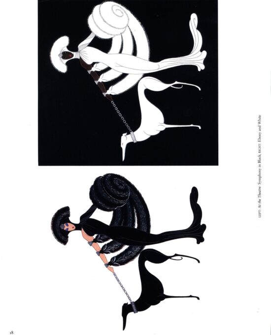 Erte “At the Theatre: Symphony in Black, Ebony and White / Melisande” c.1982